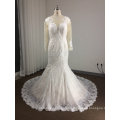 Mermaid Round Neck Ivory Wedding Dress